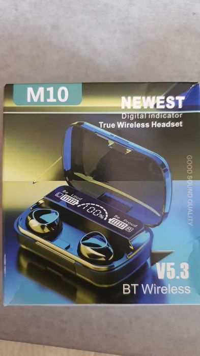 TWS True Wireless Earbuds Bluetooth M10 Waterproof Headset Black NEW