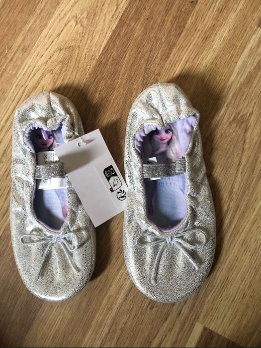 Новые чешки H&M девочка золотые розовые 24 25 26 27 28 29 30 31 32 33