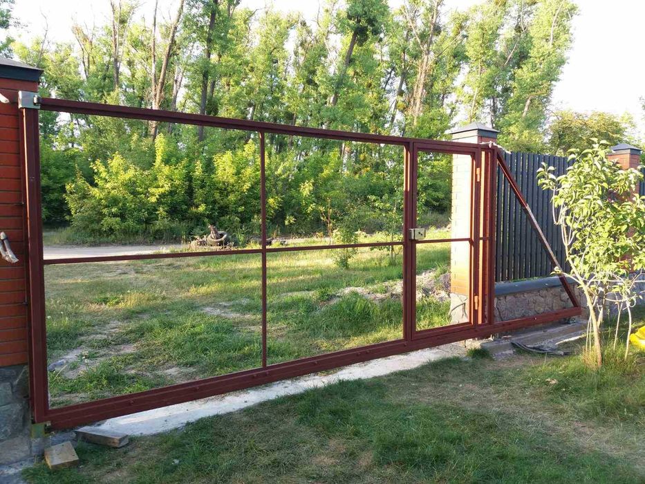 Готовий каркас відкатних воріт з Т профілю, Відкатні/Откатные ворота