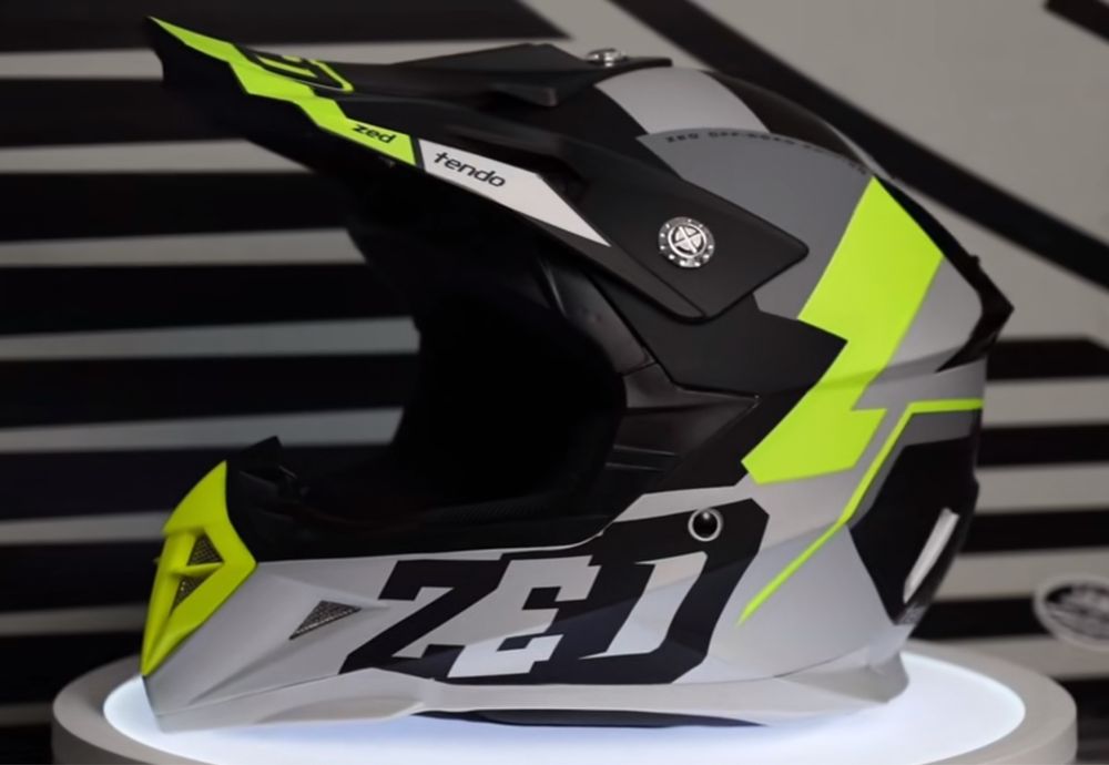 Kask Crossowy Motocyklowy Zed ECE06 GOGLE gratis interkom ready XS-XL