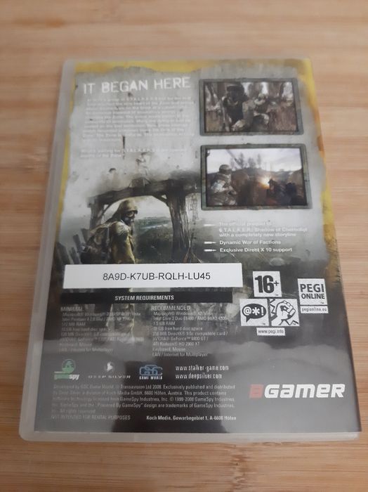 Jogo PC DVD Stalker Clear Sky