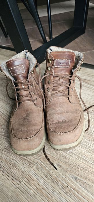 Skórzane męskie buty fińskiej firmy Pomar rozmiar 41 wkładka  26,5cm