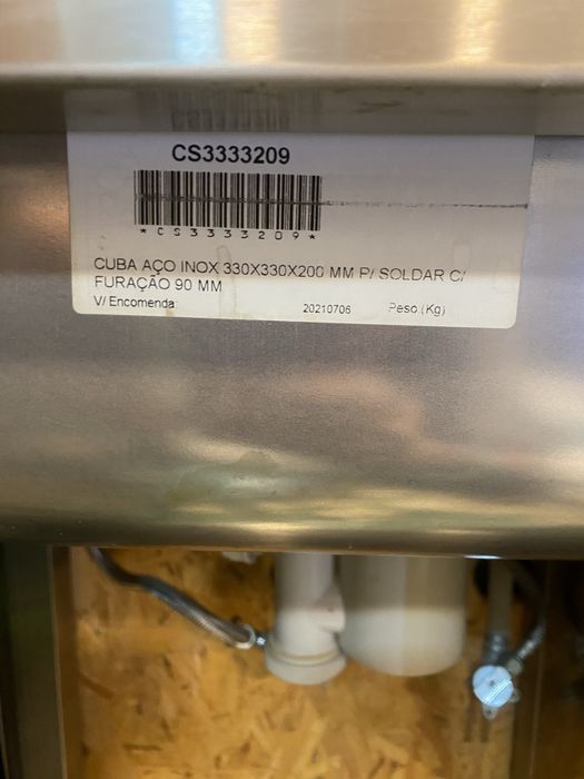 Bancada aço inox com cuba