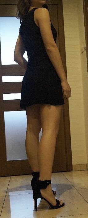 Sukienka koktajlowa czarna, rozm. S / M świeta, sylwester