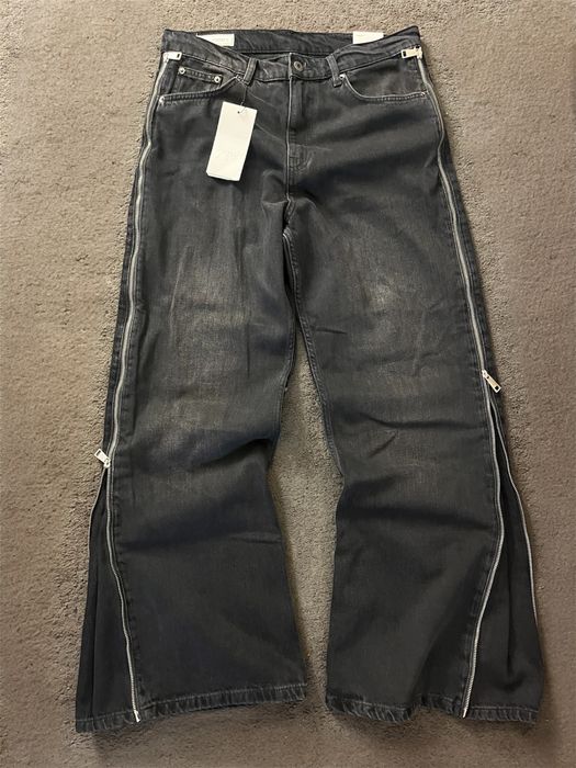Zara zip flared jeans