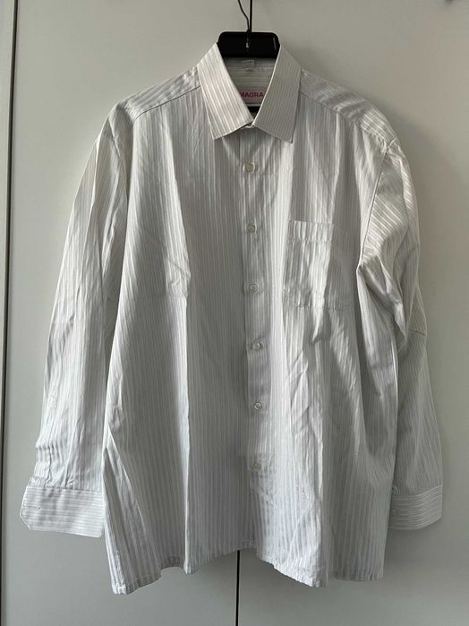 Koszula męska biała w paski