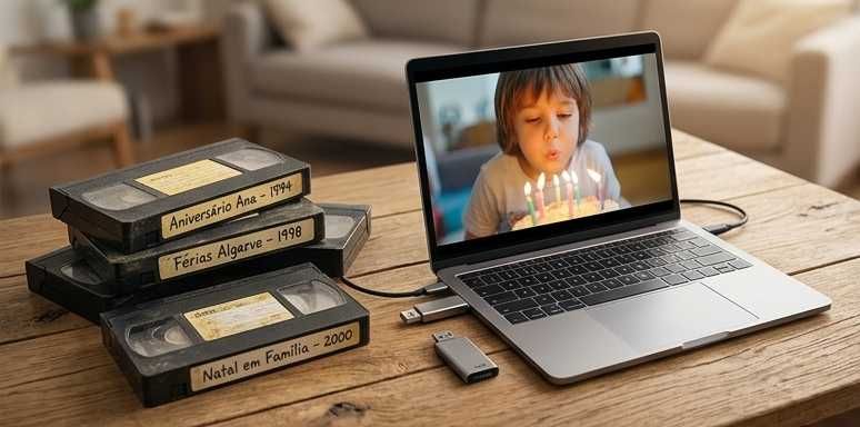 Conversão de VHS e VHS-C para digital