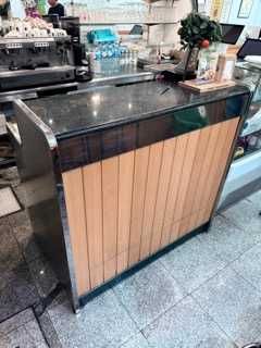 Balcão de bar / atendimento em inox com lava-loiça – Uso profissional