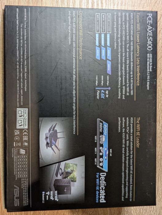 ASUS PCE-AXE5400 WiFi 6E / Bluetooth 5.2 PCI-E