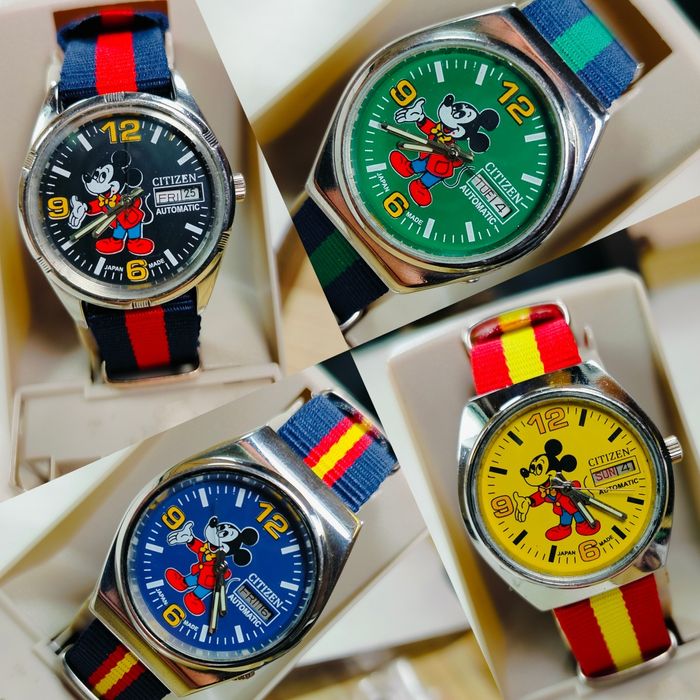 4 x zegarek Citizen Mickey Mouse automatyczny Disney Myszka Miki
