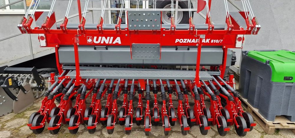 Unia Poznaniak 510/3D Najnowszy model 2025, siewnik zbożowy talerzowy z kółkami kopiującymi