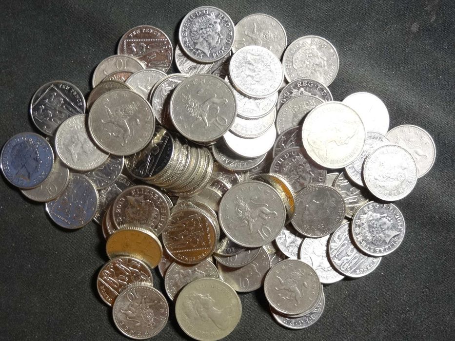 10 пенсів Британія 100шт суперлот