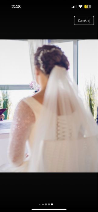 Elegancka, klasyczna suknia ślubna w literę A