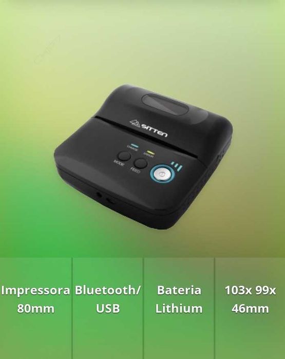 Sitten SP-RMT9 - Impressora térmica 80mm portátil, Bluetooth