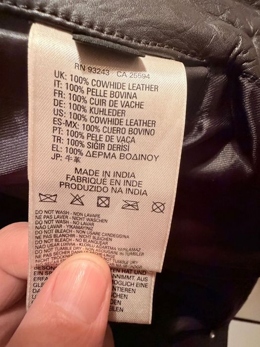 Blusão castanho Pele  Diesel tamanho XS (44)