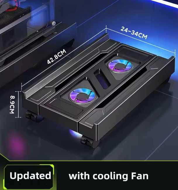 Охлаждающая подставка для ПК/Системного Блока  (с 2Х RGB кулерами)