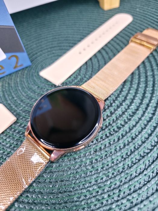 Złoty Smartwatch Damski LIGE 5 Połączenia Bluetooth • 2 paski • NOWY