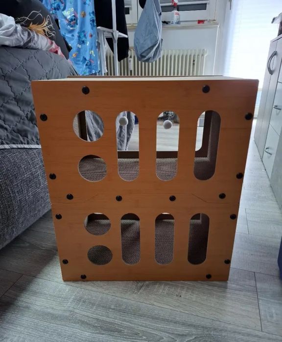 Большой Домик когтеточка  для кота 2 этажа