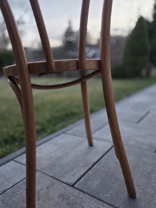 Krzesło gięte PRL z matką producenta