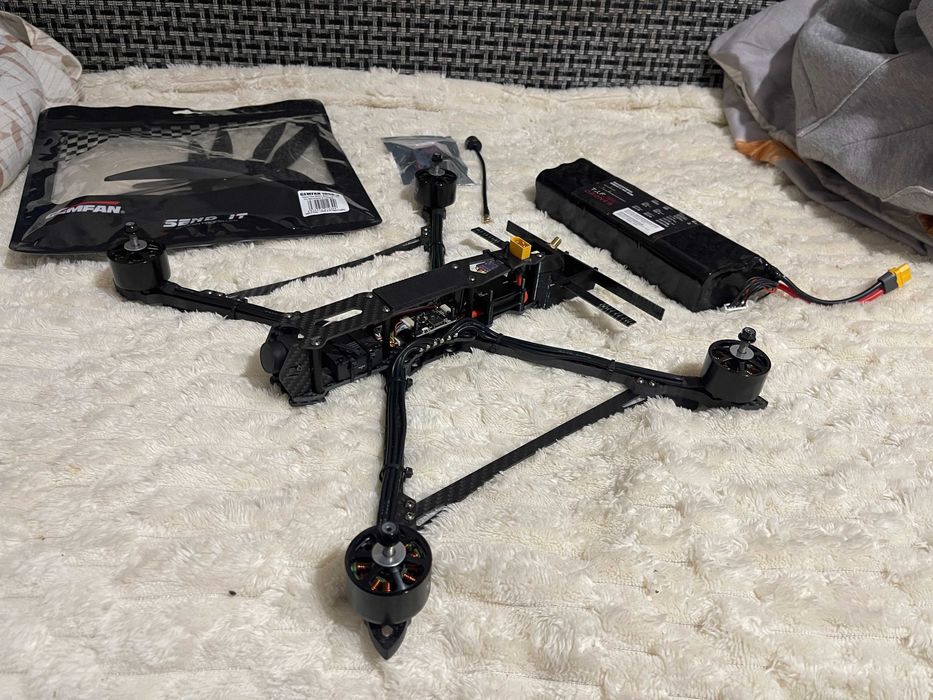 FPV дрон 7, 8, 10 дюймов. Полный комплект с аккумулятором