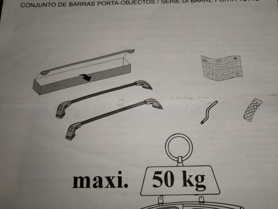 Barras de Tejadilho Peugeot 107 e Citroen C1