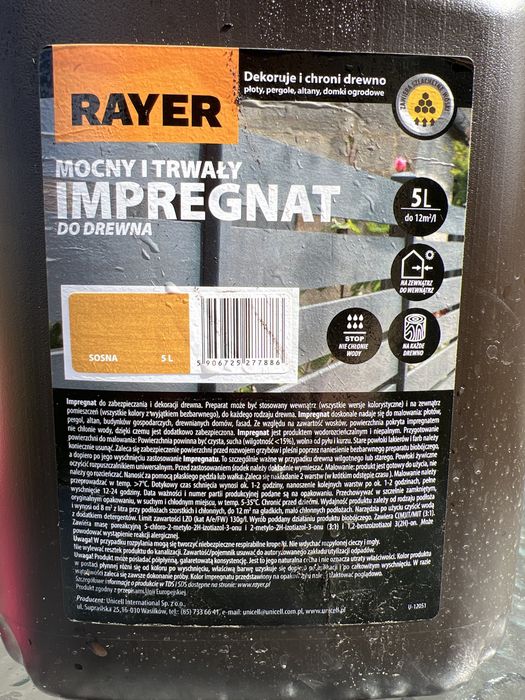 Impregnat do drewna RAYER sosna - 5L
