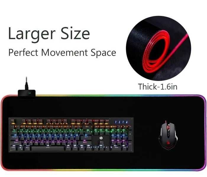 Tapeta Rato Gaming GMS-X5 RGB Gaming Mouse Pad Led RGB 80cmx30cm 4mm