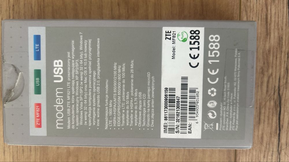 Modem USB ZTE MF821 LTE 4G