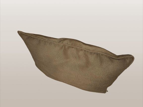 Almofada tom de castanho com fecho