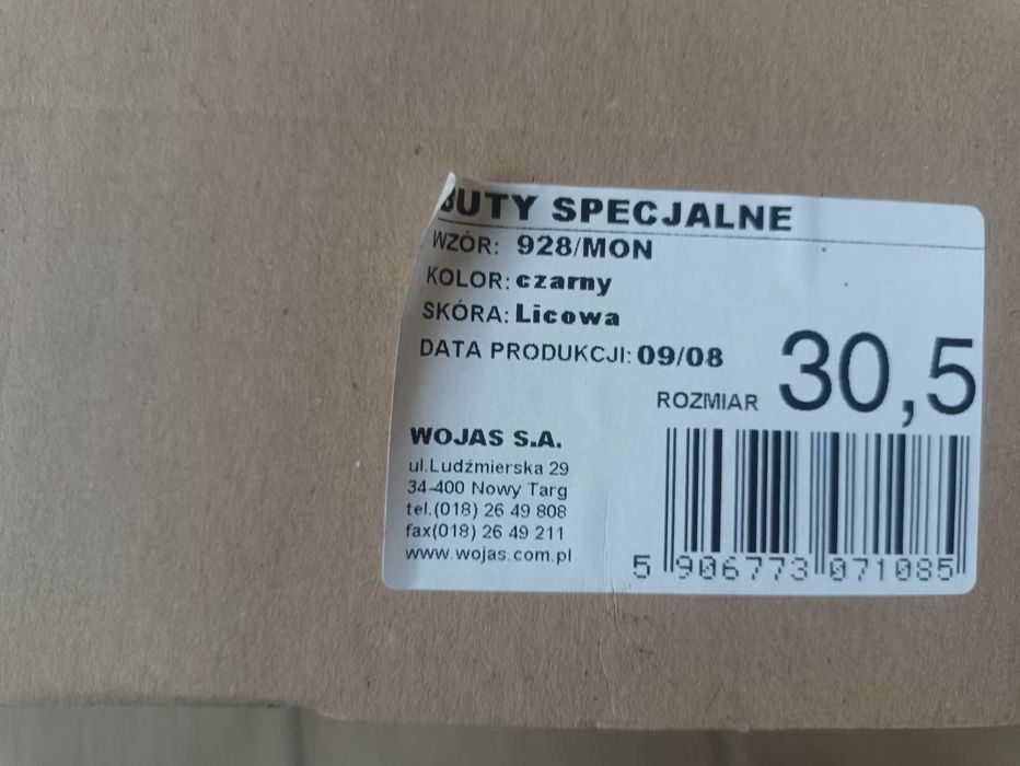 Buty specjalne 928/MON Kupczaki 30.5