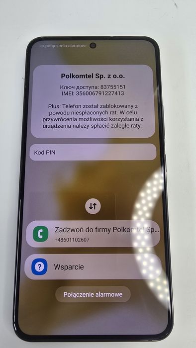 Samsung galaxy s22, zablokowany przez plus