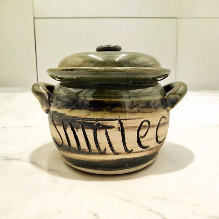 Gliniany Pojemnik na Smalec 800 ml Ceramiczny Pojemnik na Smalec