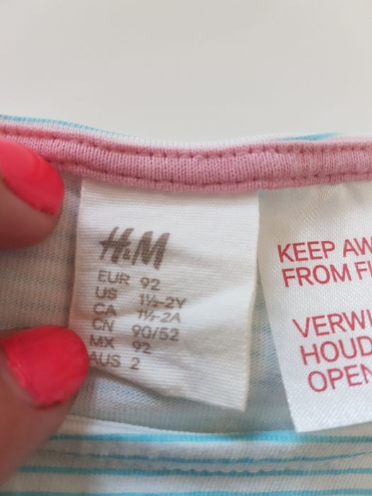 Uroczy letni komplet 92 HM H&M koszulka spodenki na lato