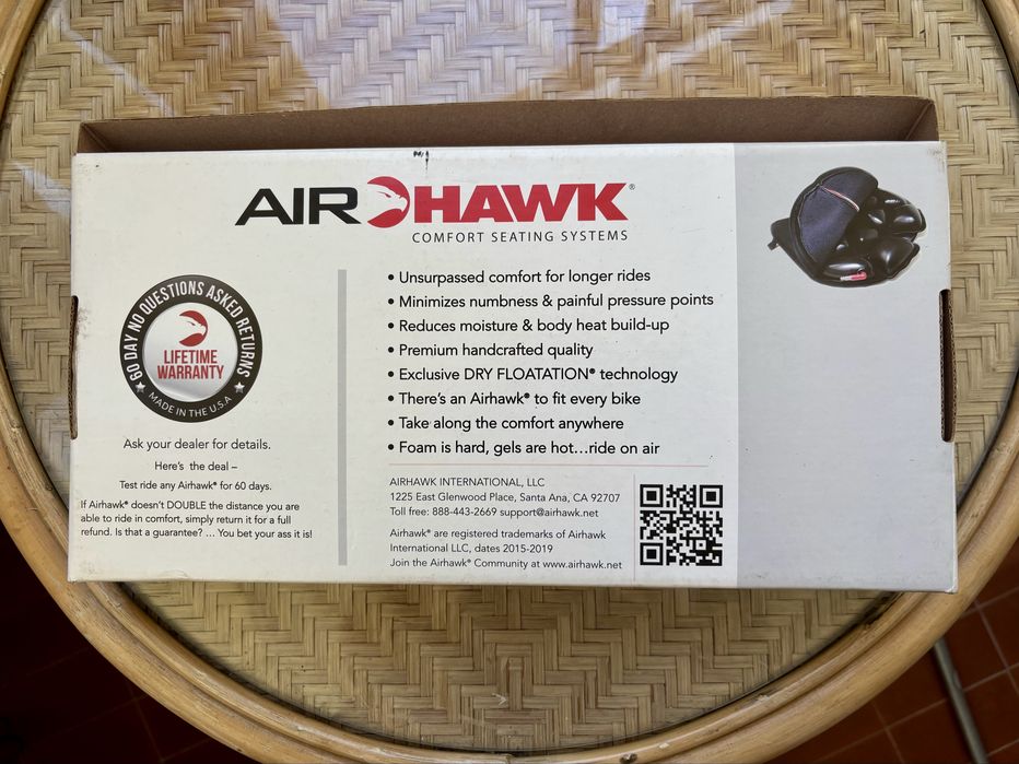 Almofada de assento de mota AirHawk Cruiser (R) pequena