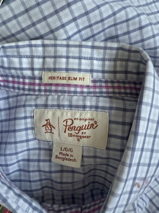 Penguin by munsingwear Koszula męska L slim fit krótki rękawek