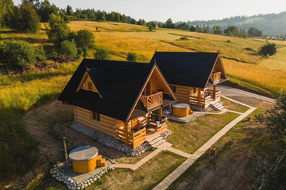 Domek z widokiem na Tatry w górach balia jacuzzi sauna tatry gorce