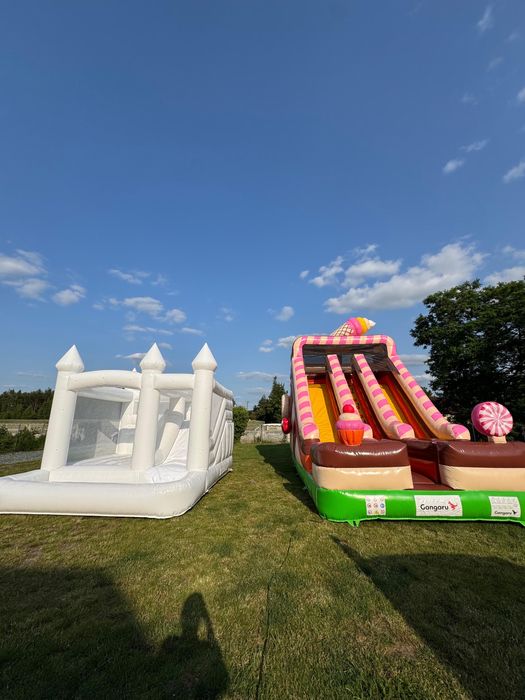 Wynajem dmuchanców - bialy zamek, zjezdzalnia dmuchaniec