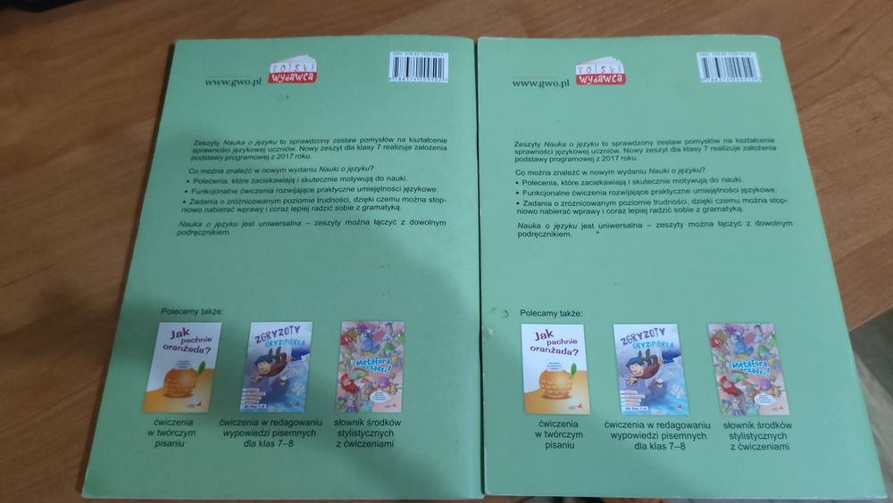 Zeszyty ćwiczeń j.polski kl. 7