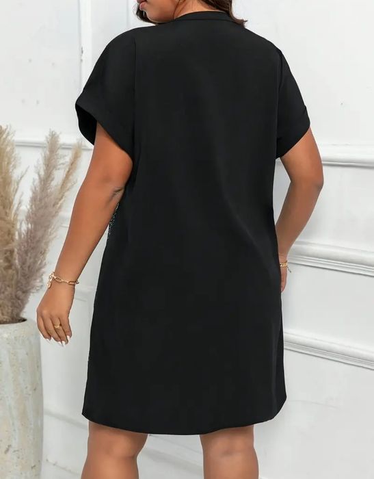 Женское платье с паетками большой размер 58-62