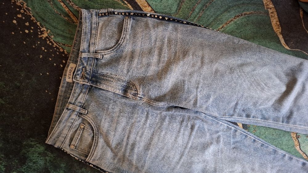 M. Sara mom fit boyfriend spodnie jeansowe damskie 40