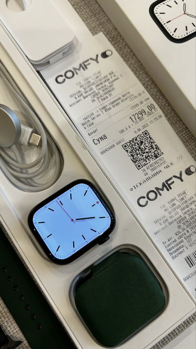 Apple Watch Series 7 45mm Green + 2 паски + Зарядна станція 3-в-1