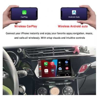 Rádio Android 7" para Citroën C3/DS3 – CarPlay, GPS e câmara