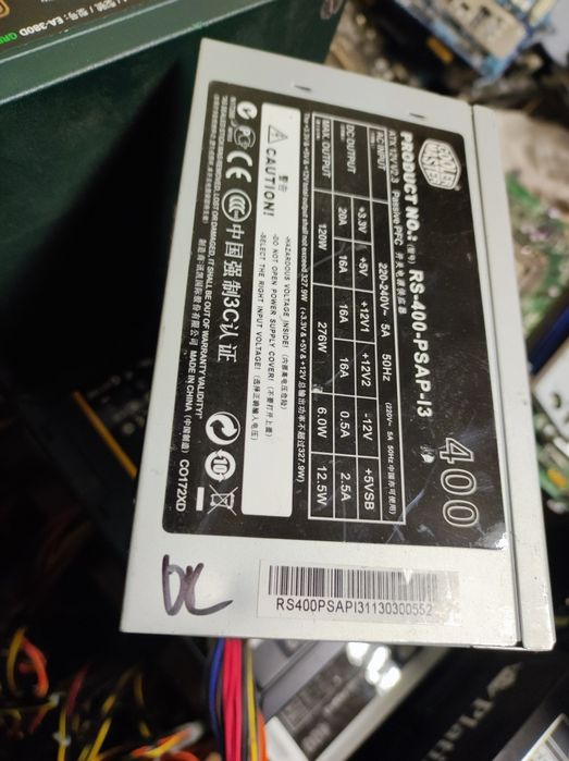 Блок живлення для ПК CoolerMaster RS-400-PSAP-I3 400Watt 6PIN GPU