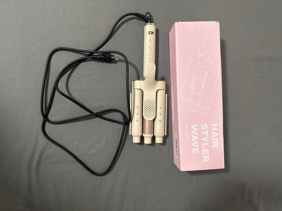 Потрійна плойка хвиля для волосся Hair Styler Wave KS-K25W (стан нової)