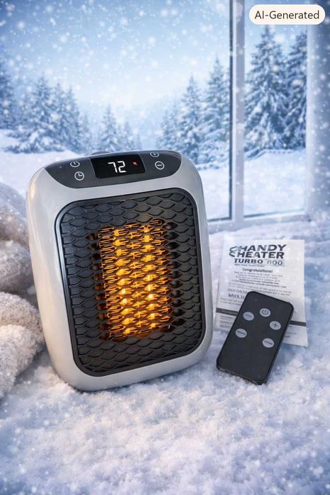 Aquecedor Handy Heater Turbo 800 - Digital c/ Display e Comando - Novo - Envio Gratuito