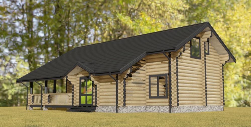 Будівництво деревʼяних будинків з оциліндрованого бруса