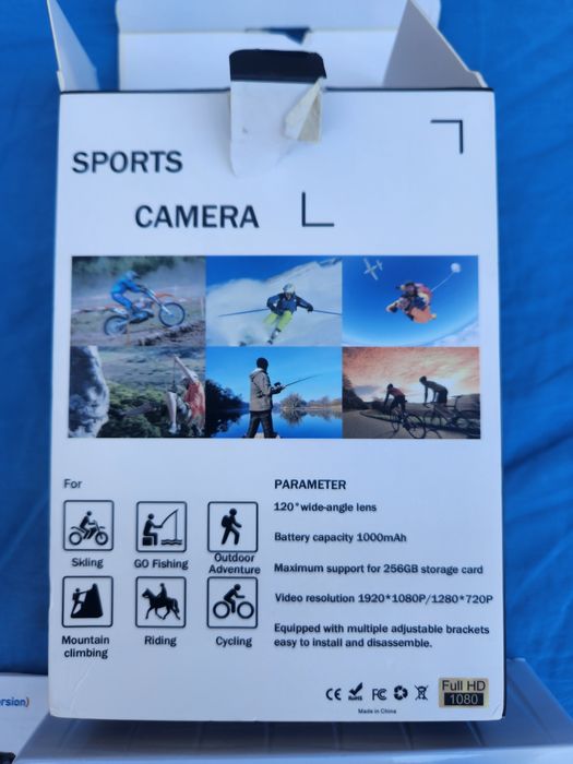 Câmaras desportivas para bicicletas pesca etc.