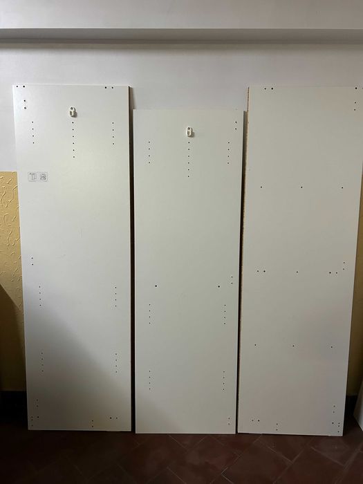 KLEPPSTAD Roupeiro com 3 portas, branco, 117x176