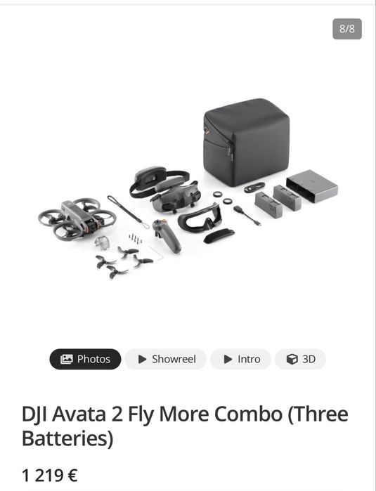 DJI Avata 2 Fly More Combo (3 Baterias) + DJI FPV Remote Controller 3