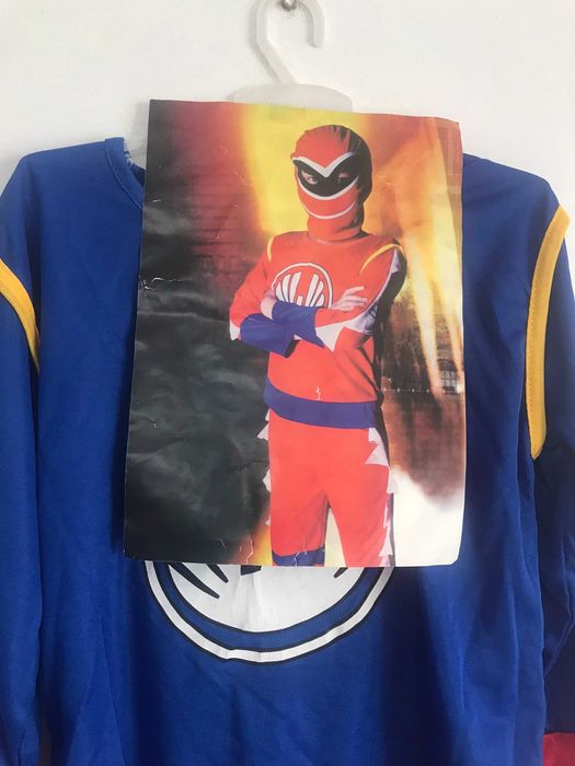 Fatos de carnaval disfarce de Ninja power ranger 11-14 anos